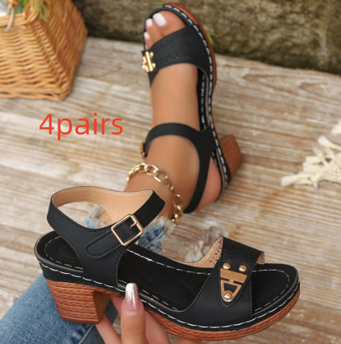 Women's Chunky Heel Sandals