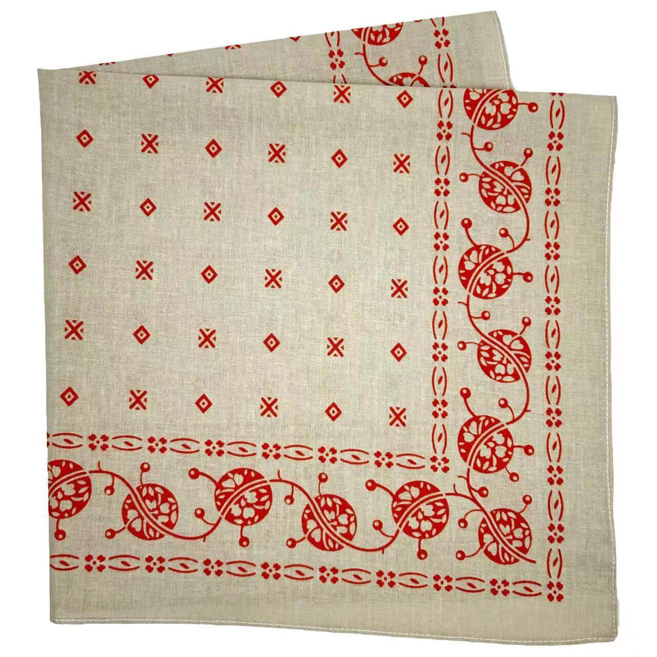 Vintage Printed Square Scarf