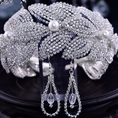 Rhinestone Leaf Hair Band