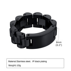 Men's Steel Signet Ring